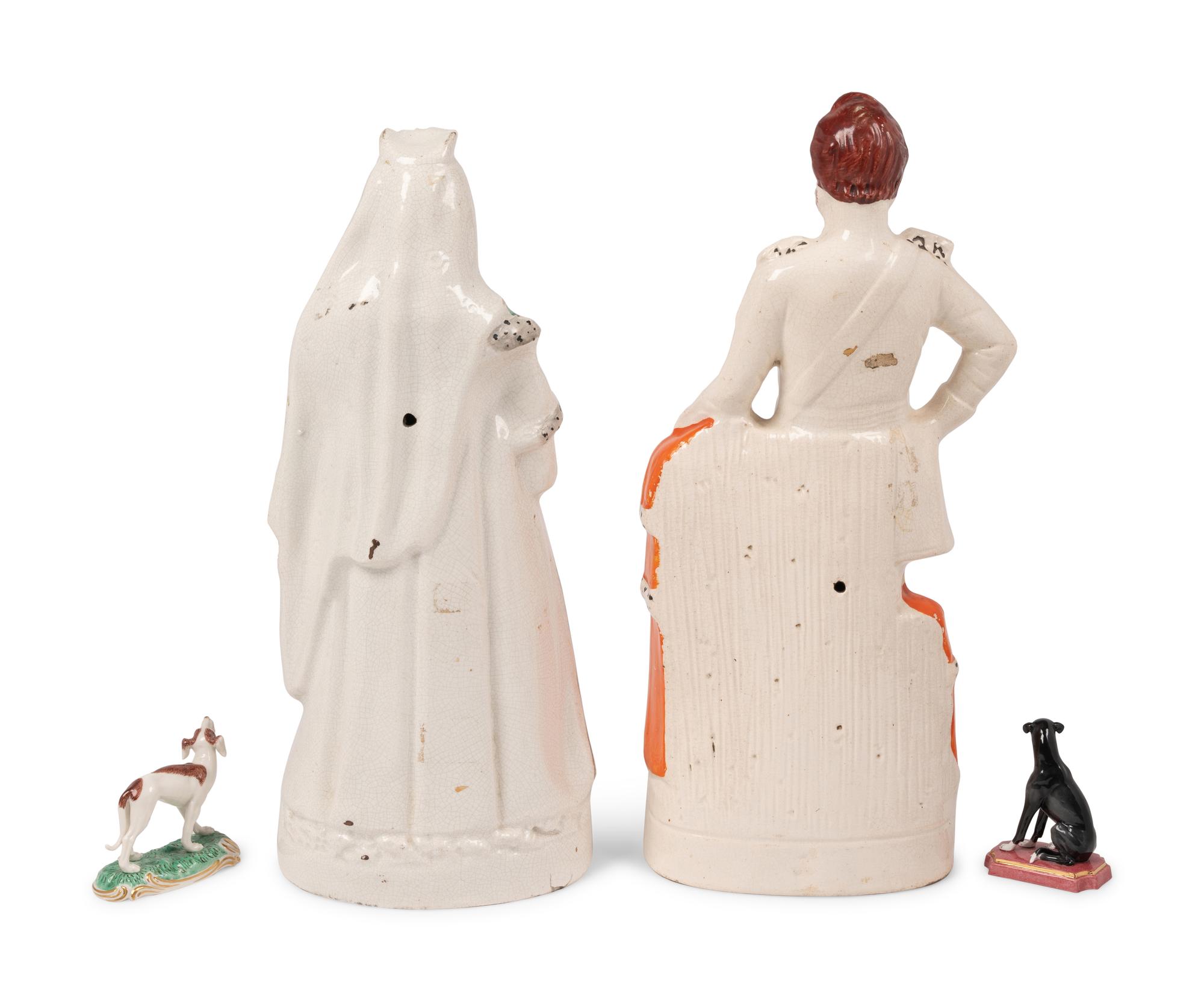 Two Staffordshire Figures Depicting Queen Victoria and Prince Albert