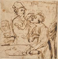 Circle of Rembrandt van Rijn (Dutch, 1606-1669) — Tobias Curing the Blindness of Tobit