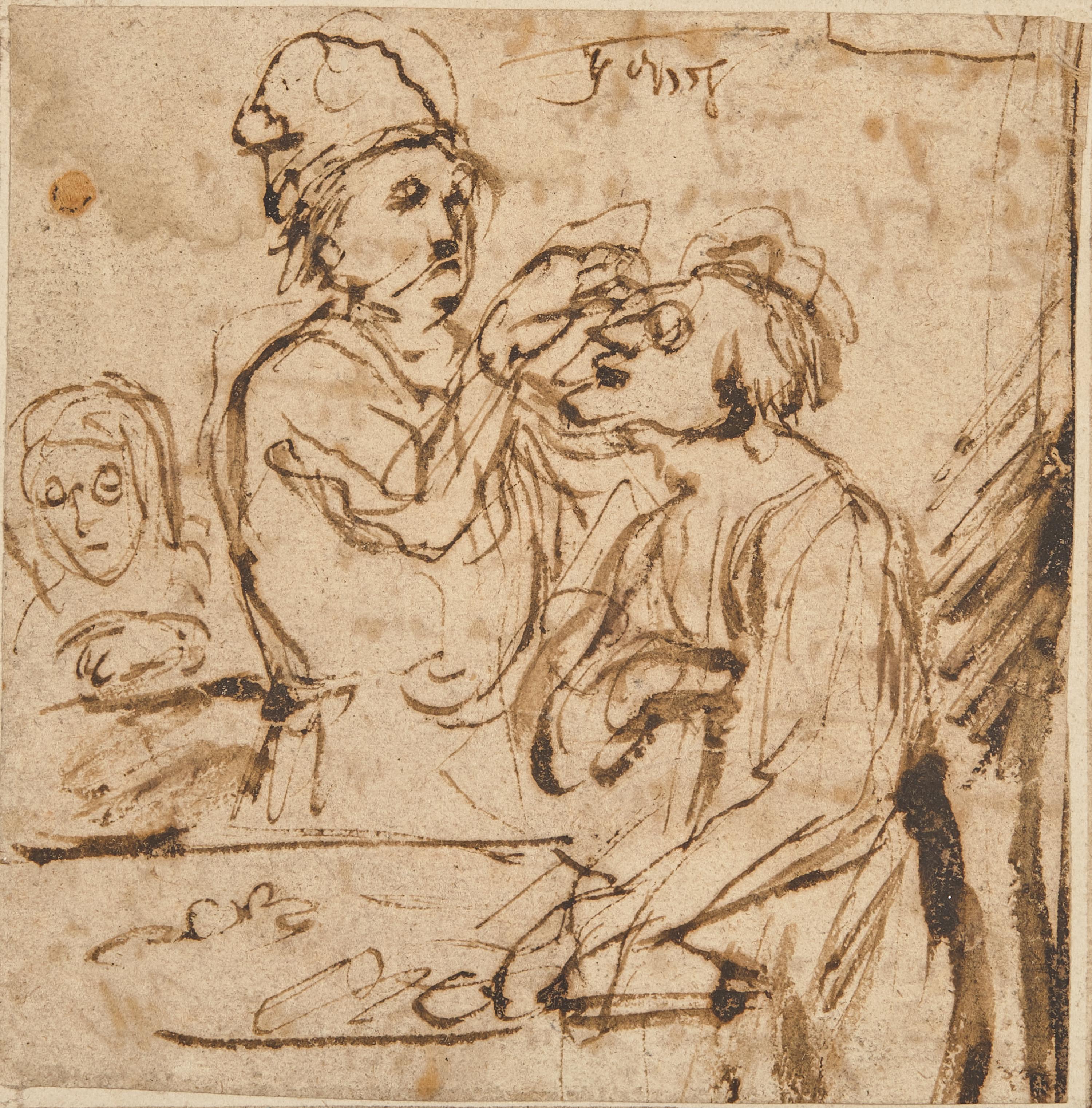 Circle of Rembrandt van Rijn (Dutch, 1606-1669) — Tobias Curing the Blindness of Tobit