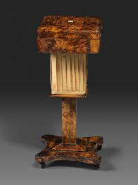 A Regency Tortoiseshell Veneered Sewing Table