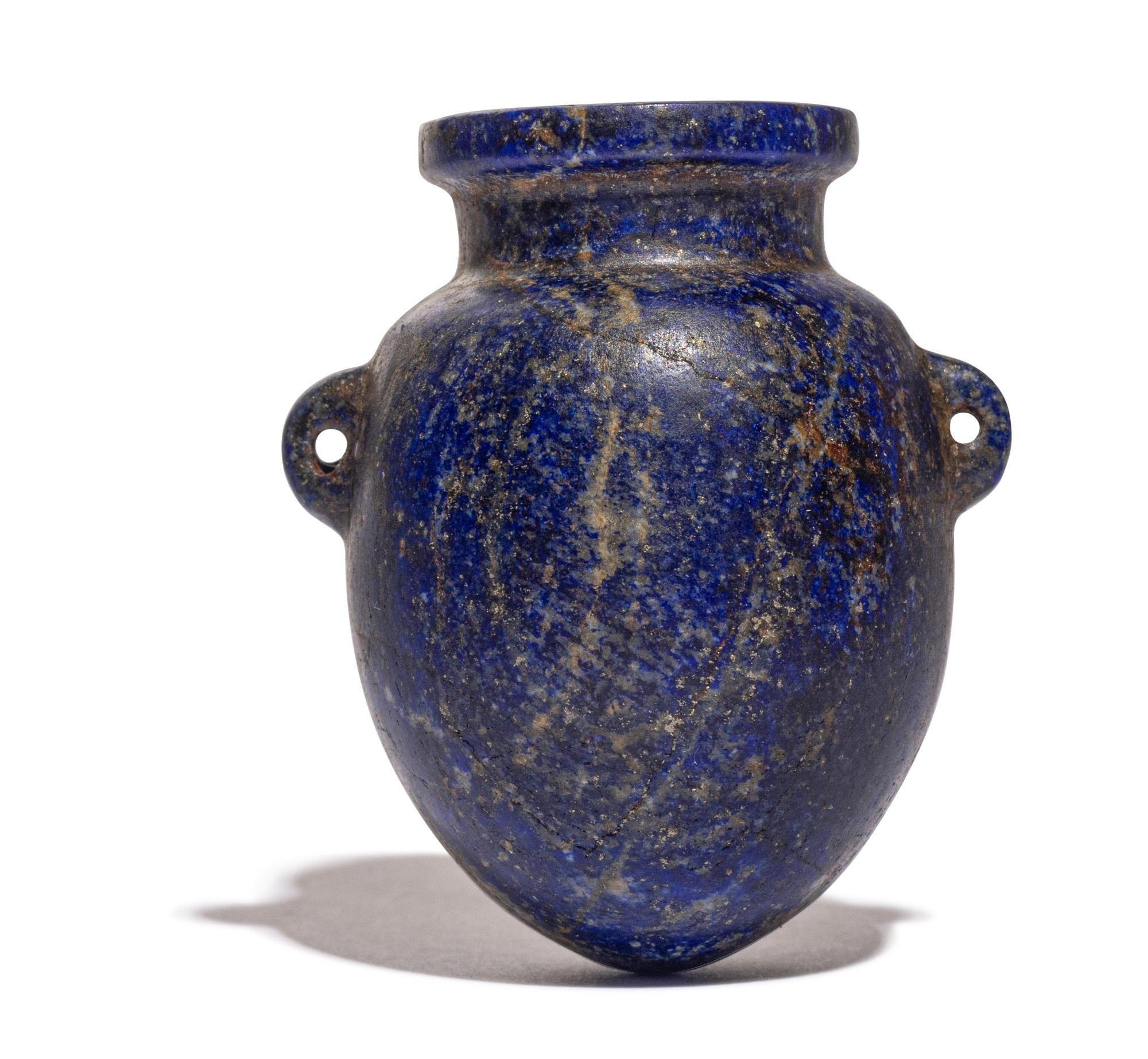 An Egyptian Lapis Lazuli Ovoid Jar