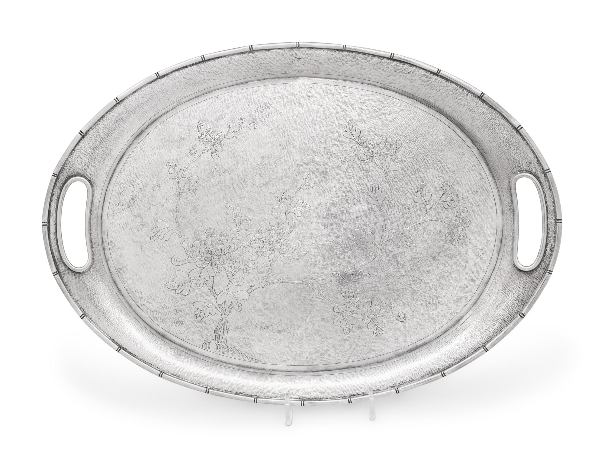 A Chinese Export Silver Tray