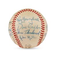 A 1960-61 Fox Cities Foxes Team Signed Autograph Baseball