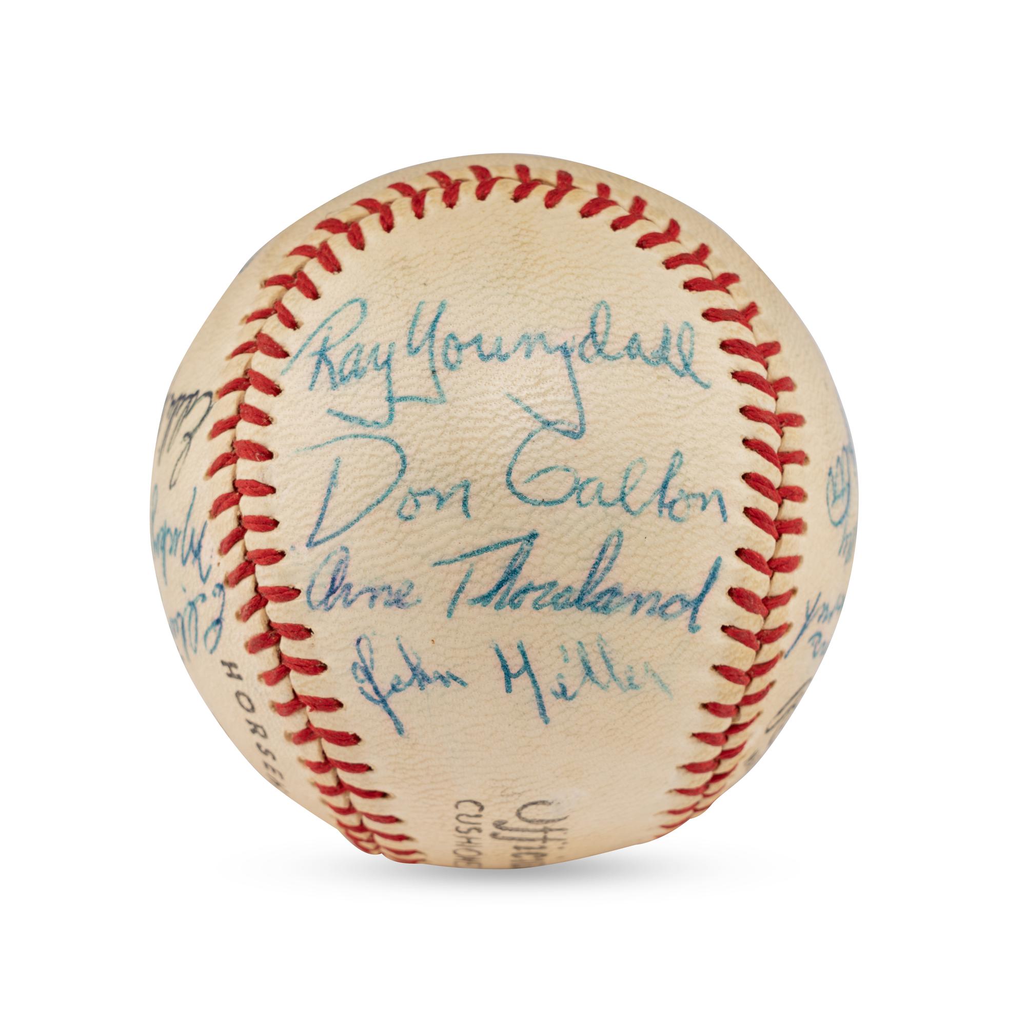 A 1960-61 Fox Cities Foxes Team Signed Autograph Baseball