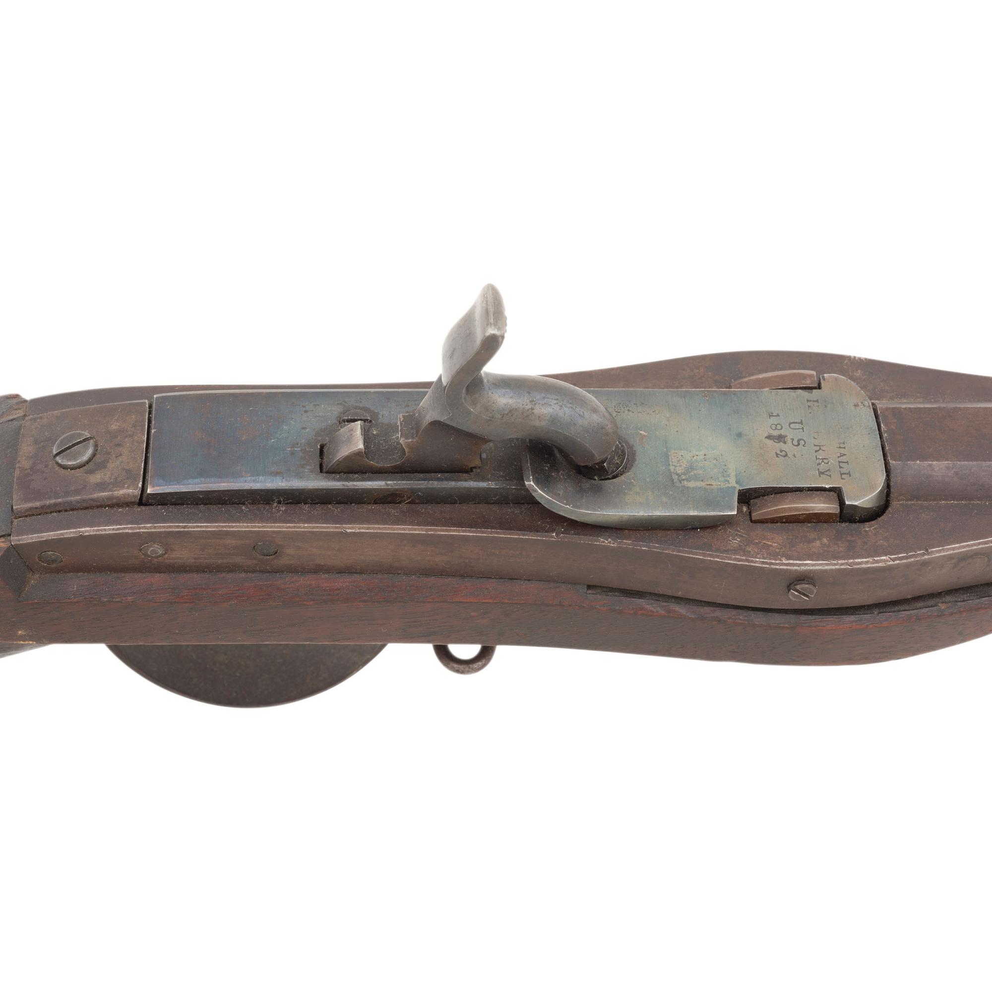 Massachusetts Marked US Model 1819 Hall Rifle Arsenal Altered to Percussion