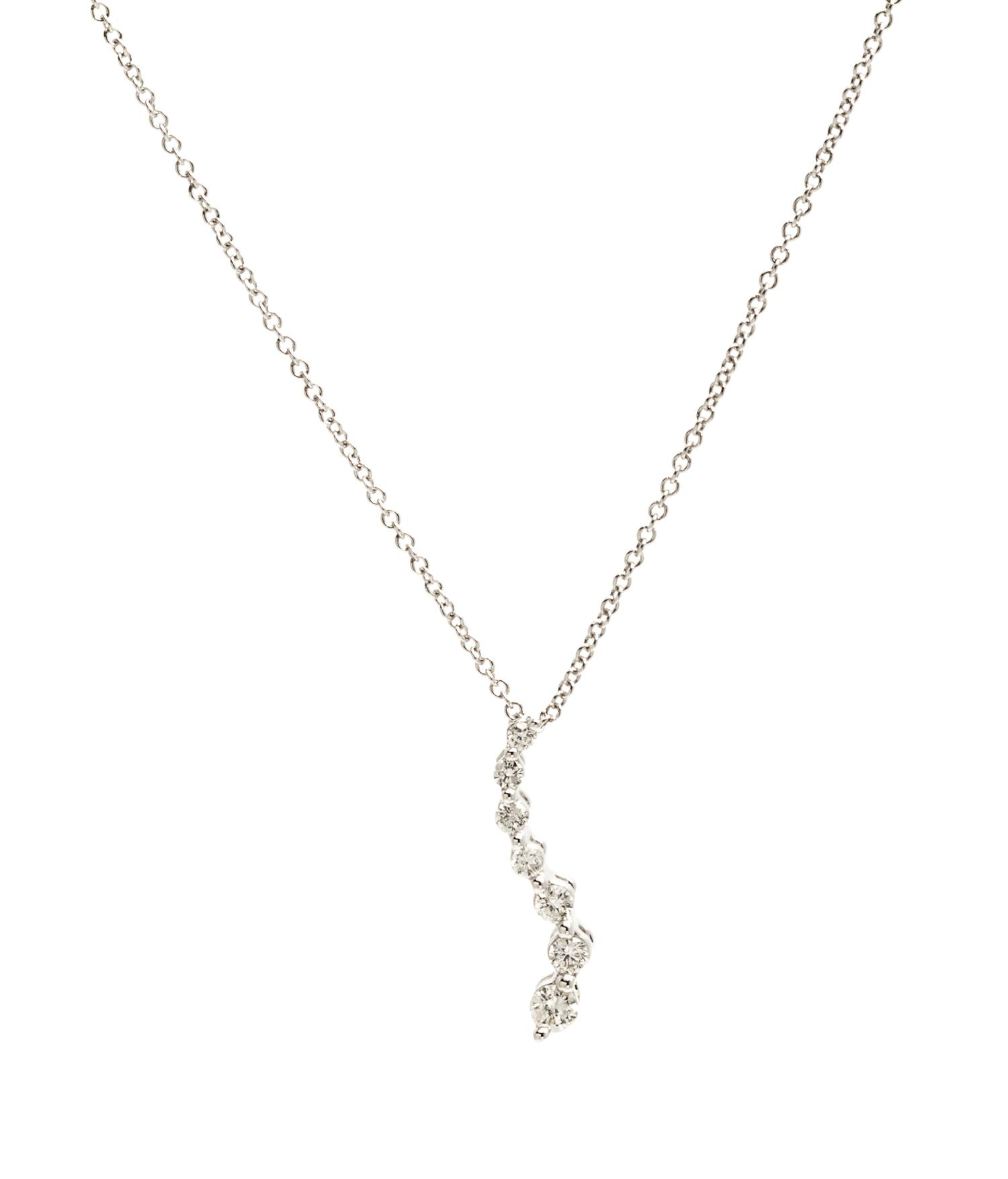 A 14 Karat White Gold and Diamond Necklace, 1.30 dwts.