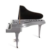 A Henk Hupkes Aluminum and Maplewood Piano