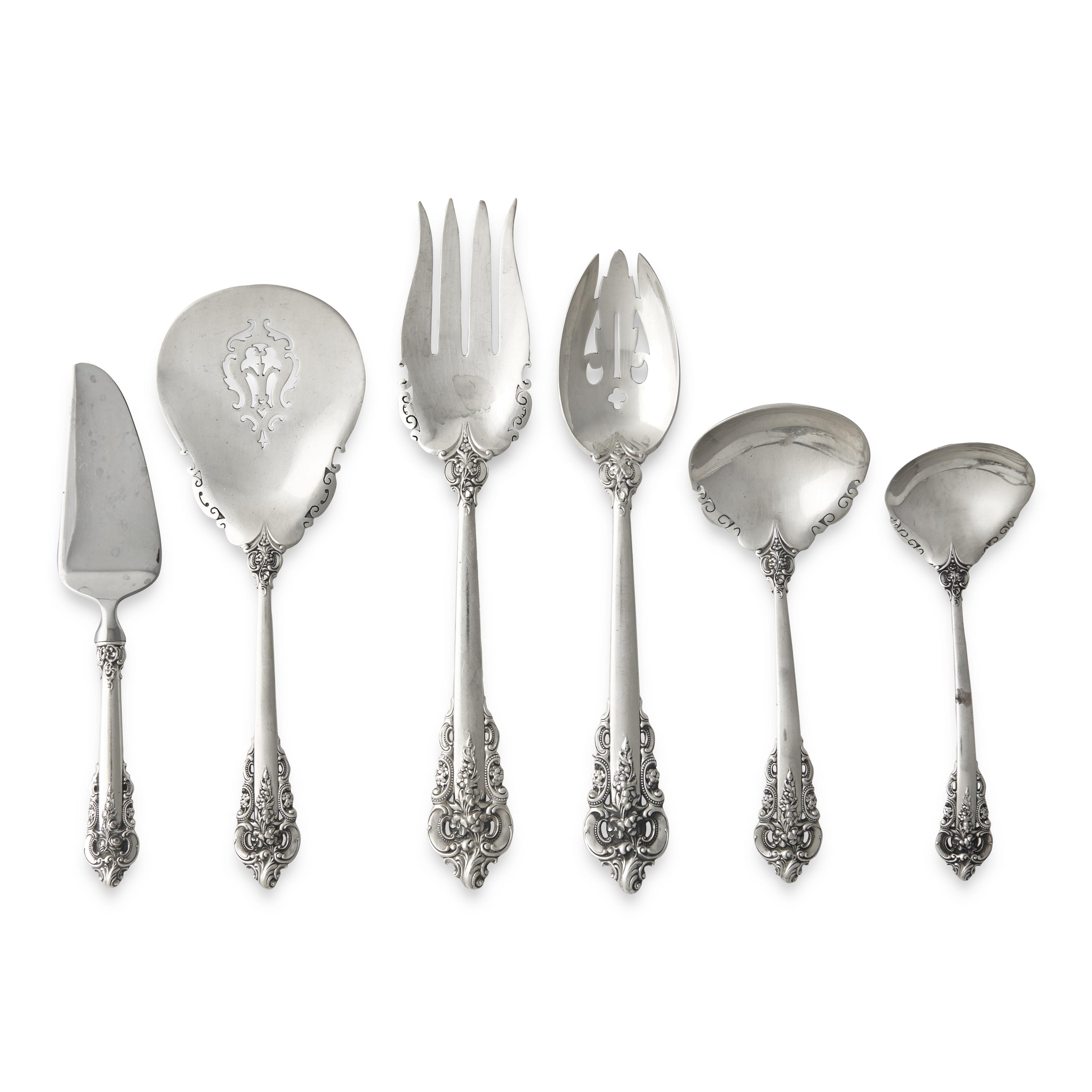 An American Silver Flatware Service – Grand Baroque Pattern, by Wallace