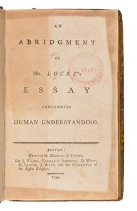 [Philosophy] Locke, John. An Abridgement of Mr. Locke's Essay Concerning Human Understanding