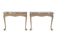 A Pair of George I Style Marble-Top Pier Tables