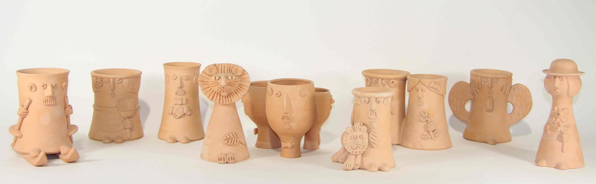 A Collection of Pottery Articles Diameter of largest 14 1/4 inches. — David Stewart