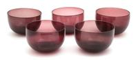 Twenty-Three Amethyst Glass Wine Rinsers Height 3 1/2 x diameter 4 3/4 inches. — 19TH CENTURY