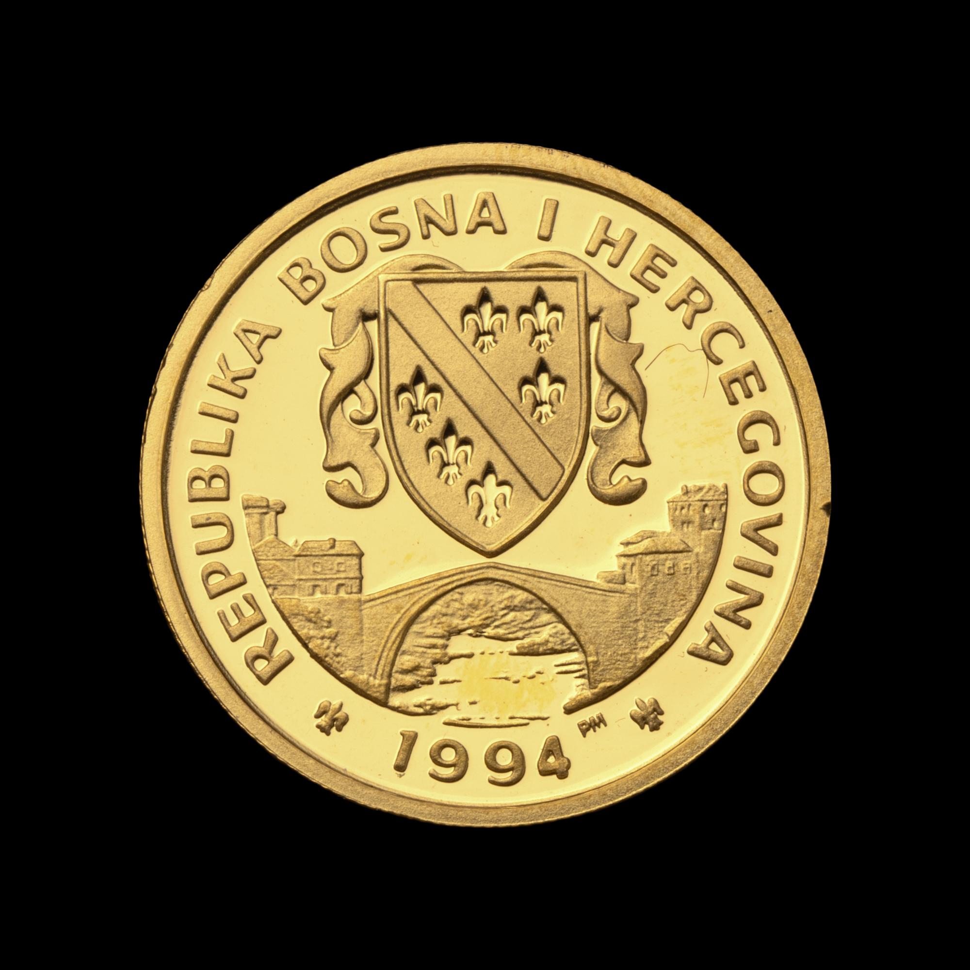 [BOSNIA AND HERZEGOVINA] A 1994 Lipizzaner Stallion Commemorative 1/5 oz. Gold Proof Coin
