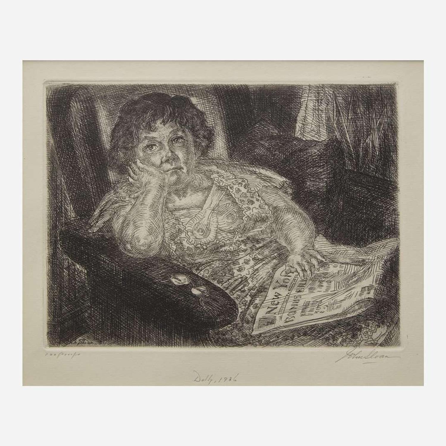 John French Sloan (American, 1871-1951) A Collection of Etchings