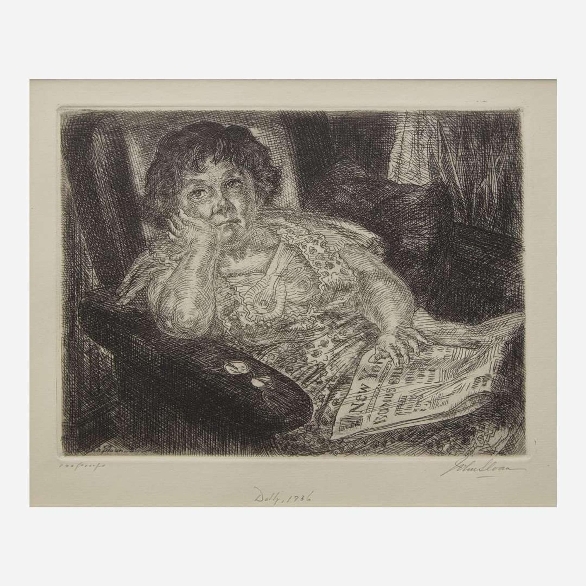 John French Sloan (American, 1871-1951) A Collection of Etchings