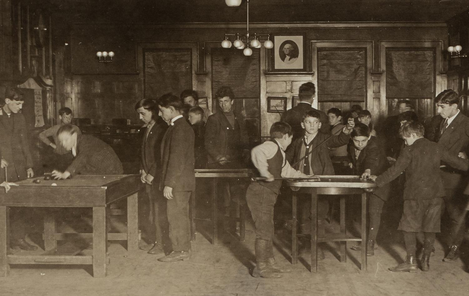 Lewis Hine (1874-1940) Children Playing Pool, circa 1910