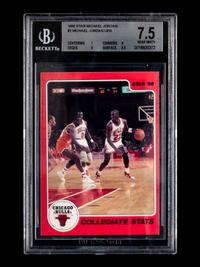 A 1986 Star Michael Jordan Set Collegiate Stats Card No. 2 (BGS 7.5 NEAR MINT+)