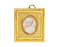 Sebastian Helmle (Swiss-German, B. 1799), A Portrait Miniature of a Young Child