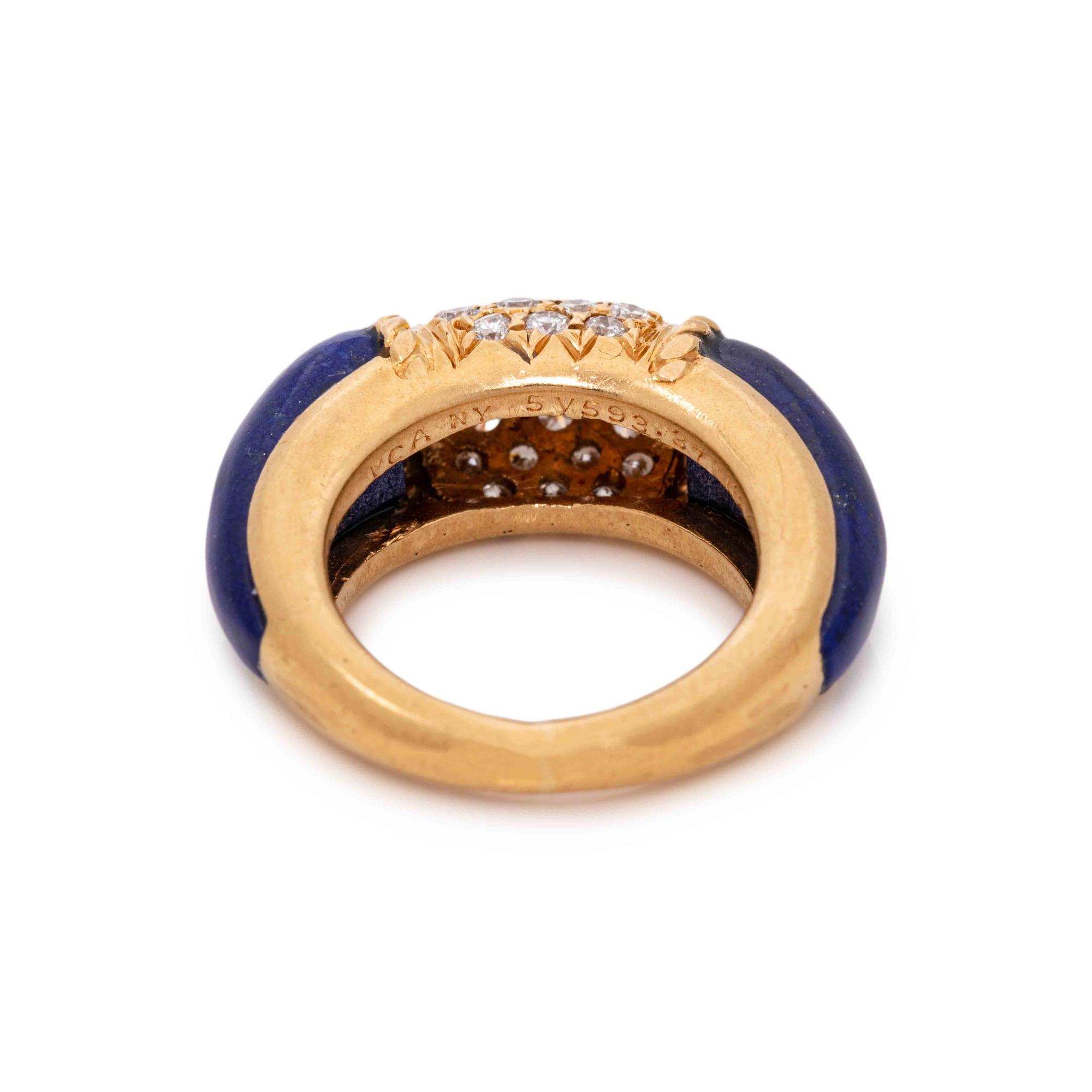 VAN CLEEF & ARPELS, DIAMOND AND LAPIS LAZULI 'PHILIPPINE' RING