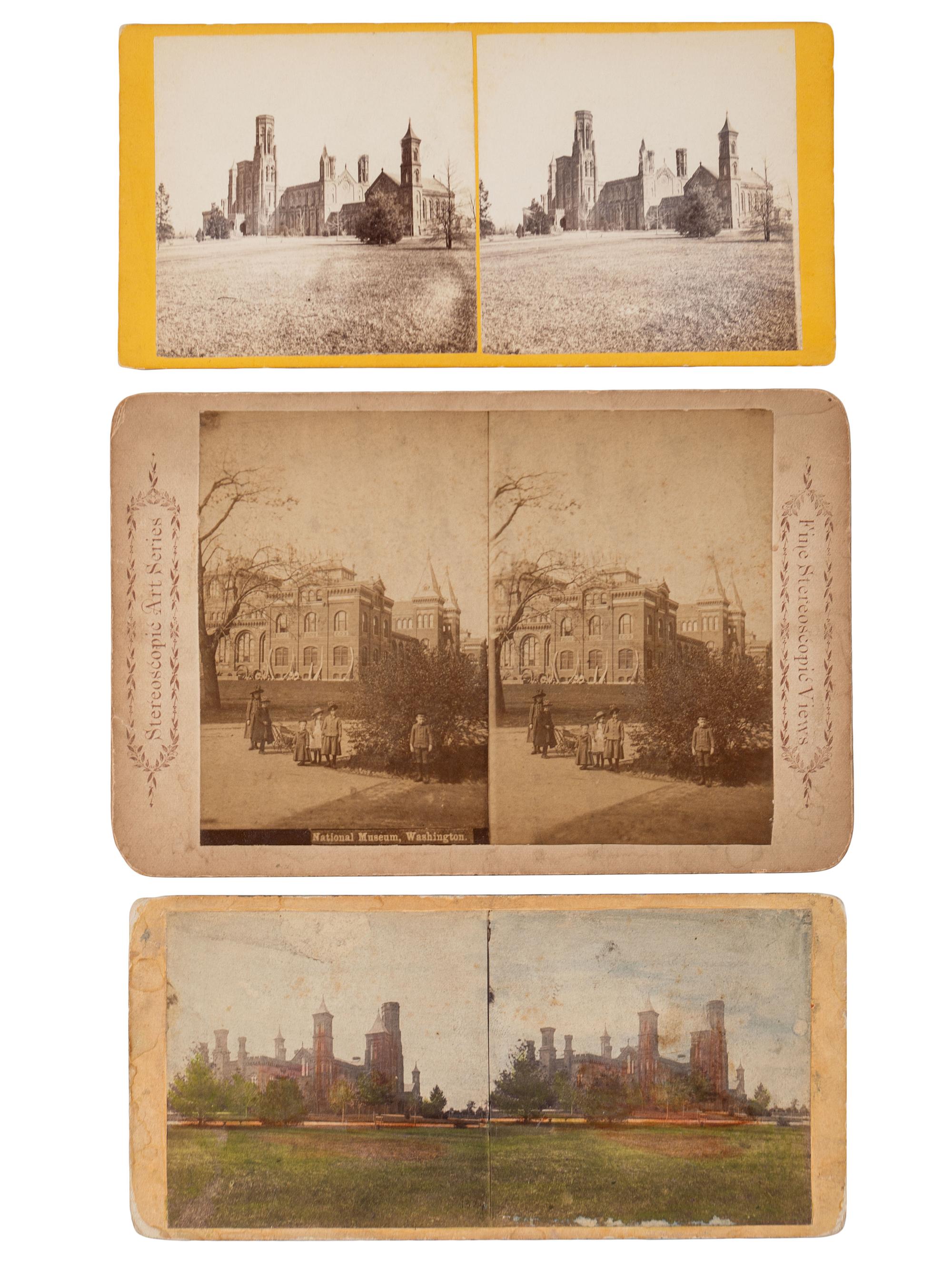 [EARLY PHOTOGRAPHY]. A group of approx. 95 stereoviews highlighted by images of US presidents, views in and around Washington, DC and Mount Vernon, and African American and female subjects.