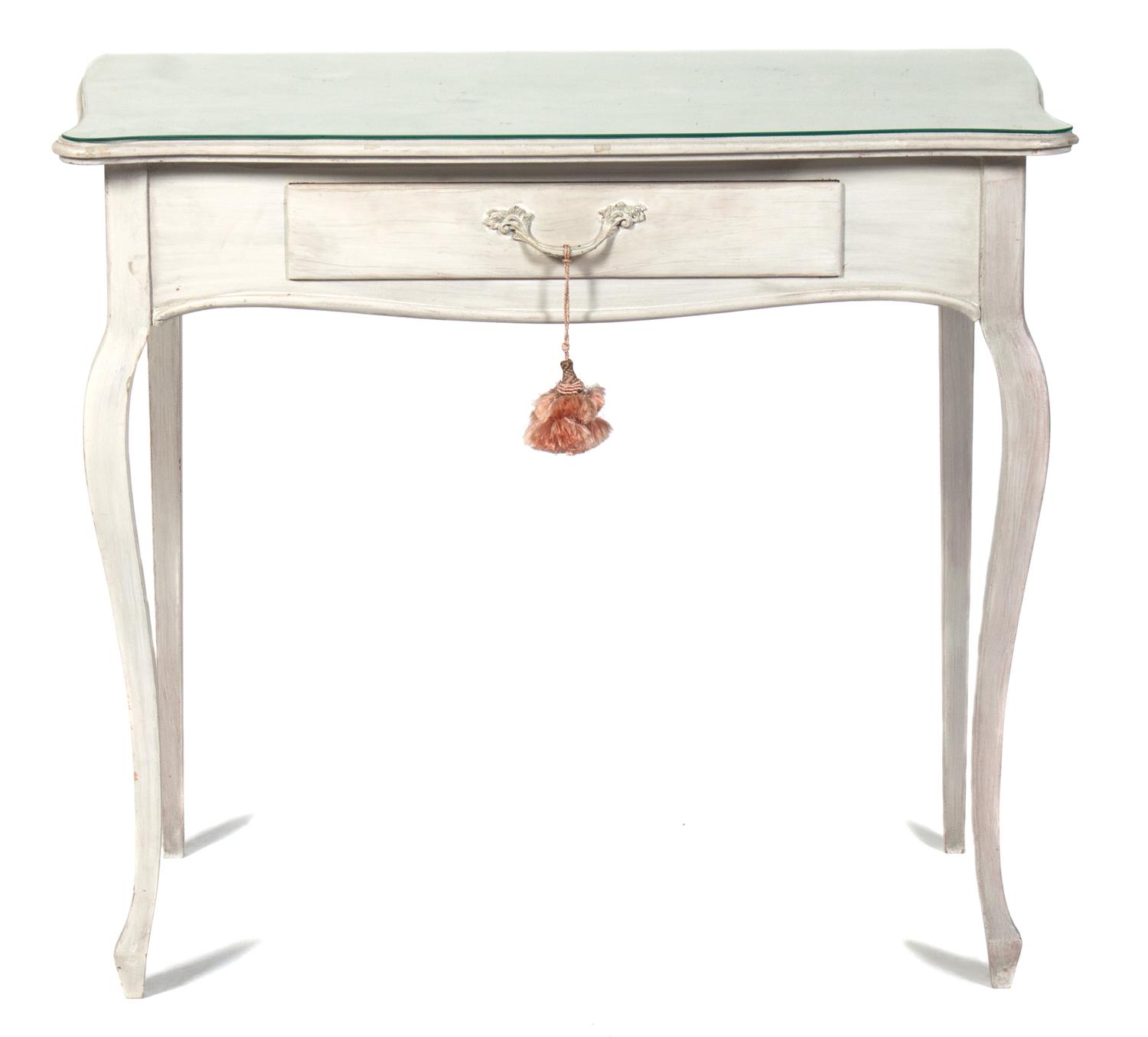 A Louis XV Style Painted Table Height 30 x width 33 x depth 18 inches. — 20TH CENTURY