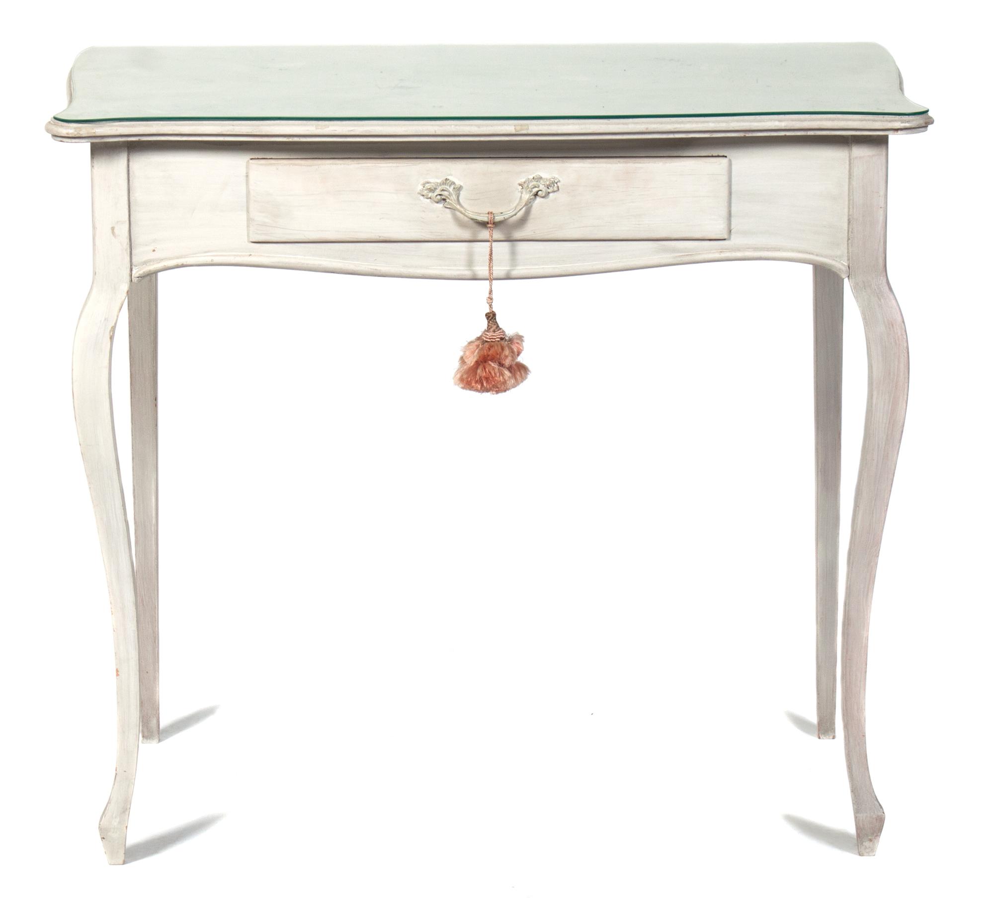A Louis XV Style Painted Table Height 30 x width 33 x depth 18 inches. — 20TH CENTURY