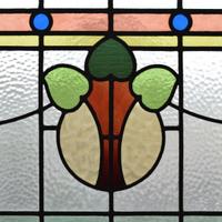 A Stained Glass Window 43" W x 1.5" D x 32" H — England, Circa 1910