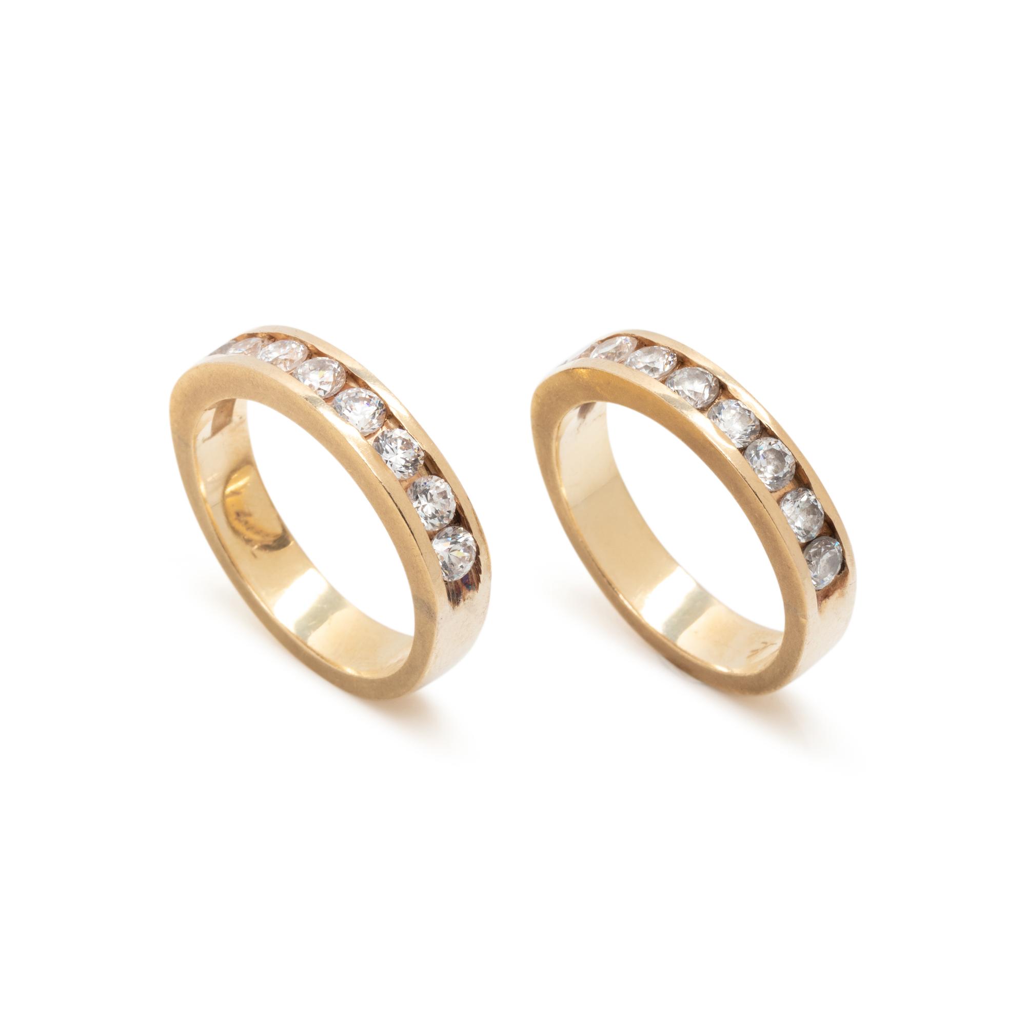 COLLECTION OF YELLOW GOLD AND DIAMOND RINGS