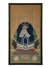 A Pair of Chinese Ancestral Portraits on Paper
