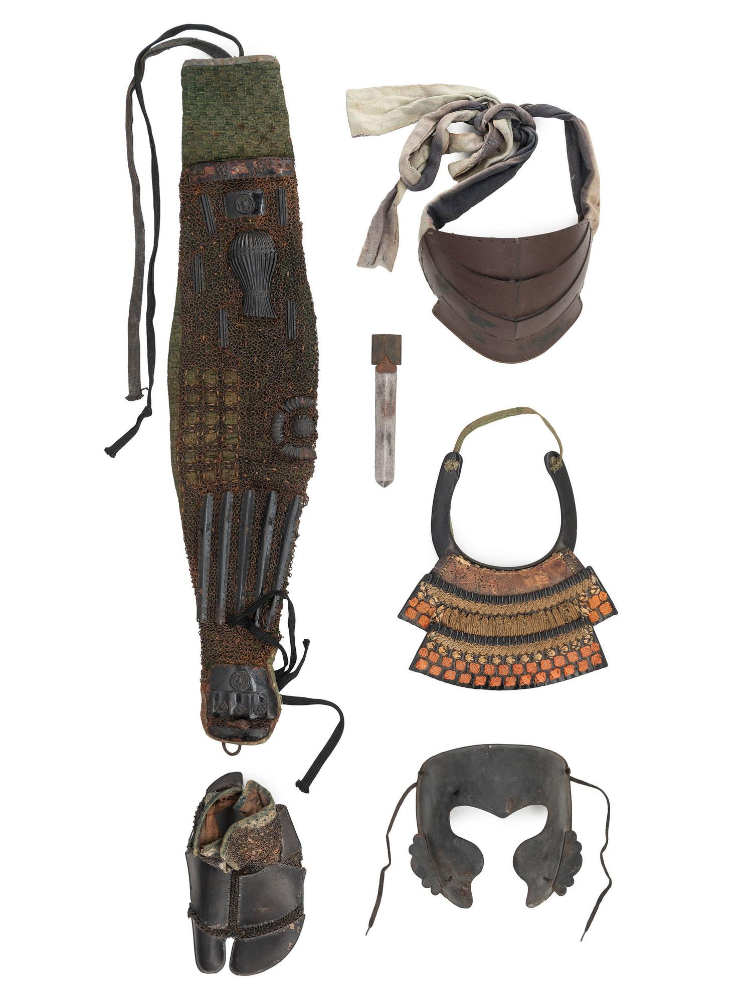 Lot of Assorted Edo-Period Japanese Armor