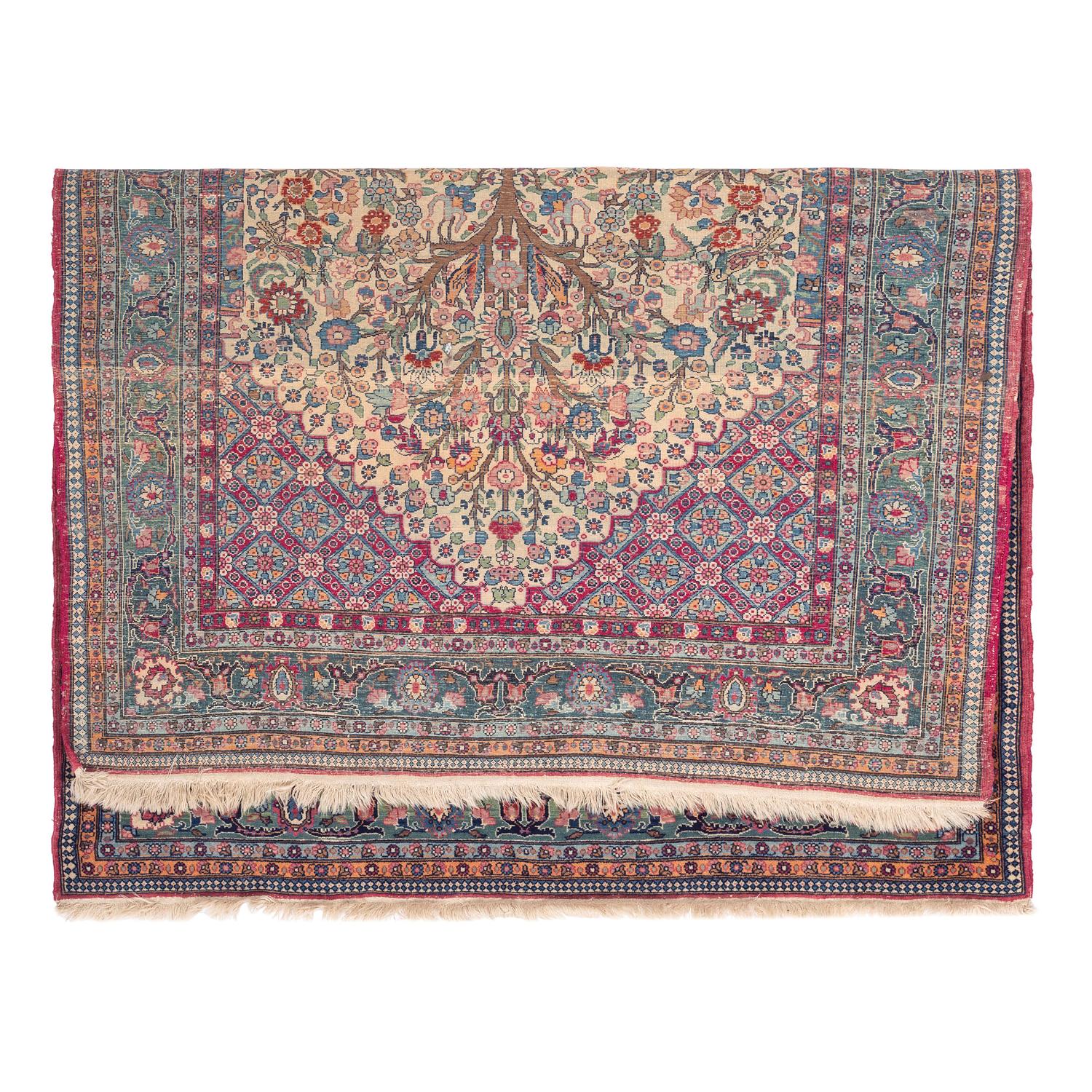 A Kirman Wool Prayer Rug