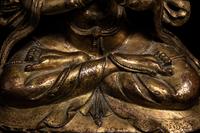 A Tibetan Gilt Bronze Seated Figure of Maitreya