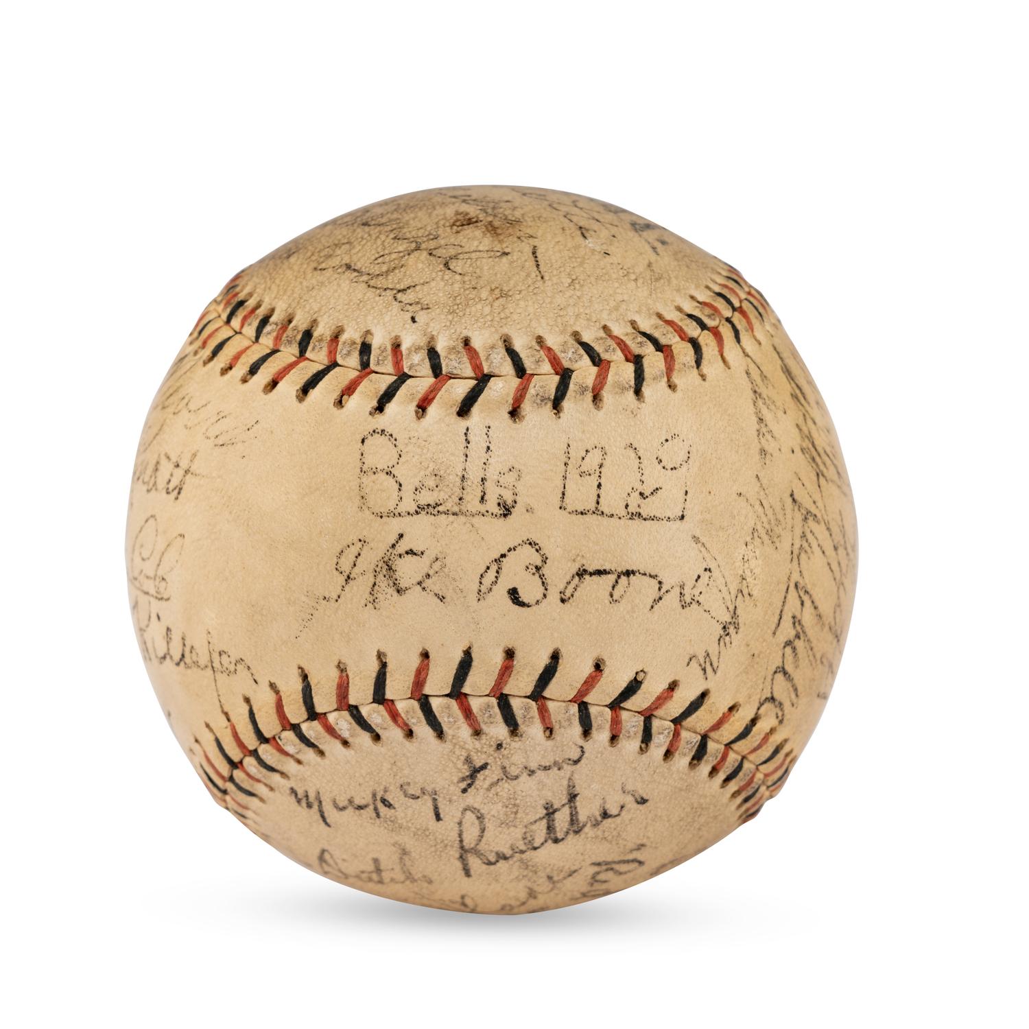 A 1929 Mission Reds Team Signed Autograph Baseball
