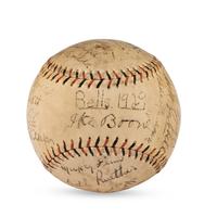 A 1929 Mission Reds Team Signed Autograph Baseball