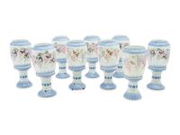 Nine Chinese Export Porcelain Vases on Stands