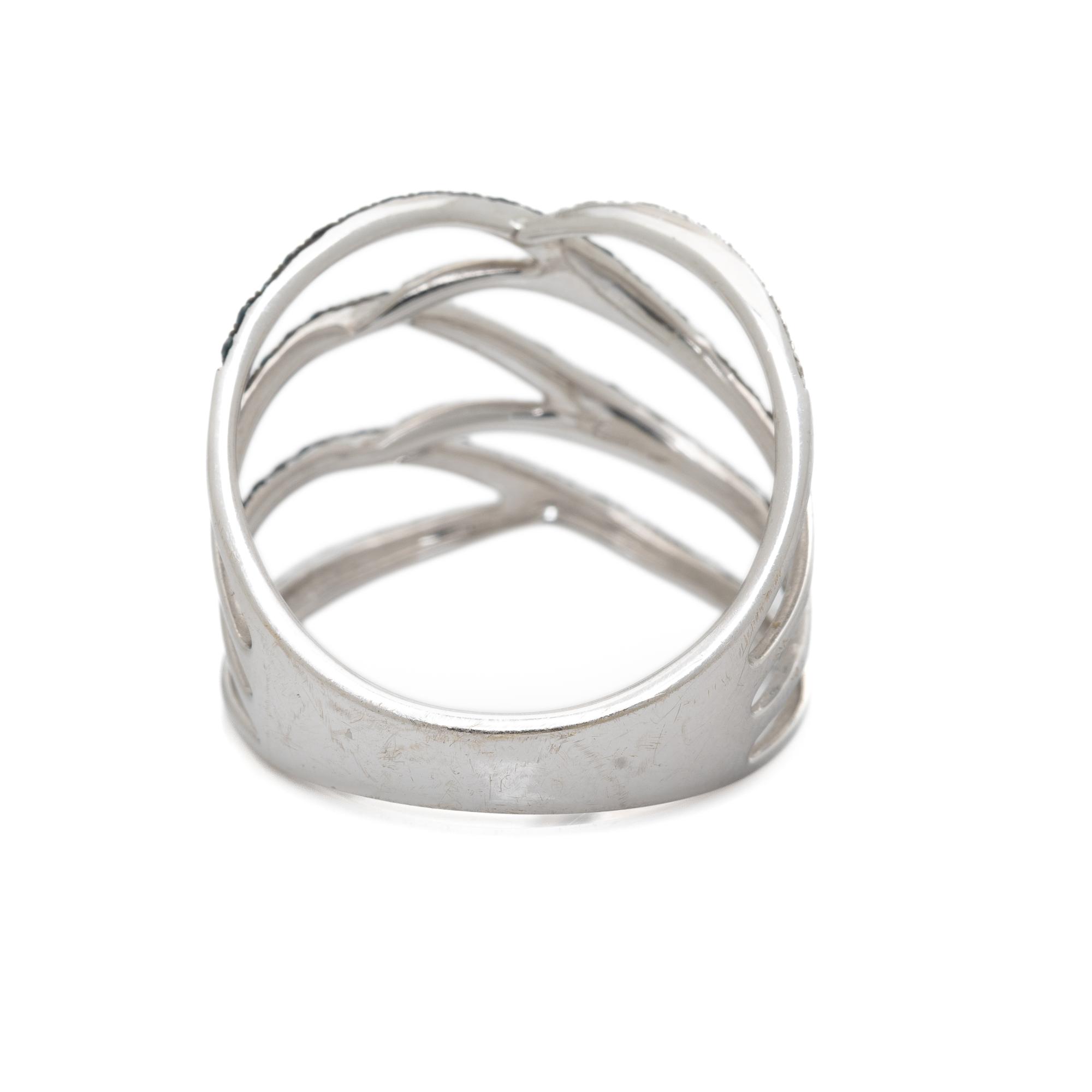 EFFY, DIAMOND, COLORED DIAMOND, AND WHITE GOLD 'BELLA BLEU' RING