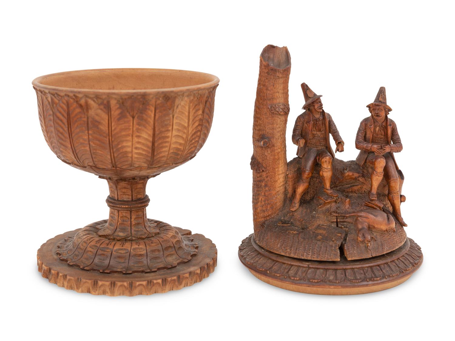 A Swiss Black Forest Carved Humidor