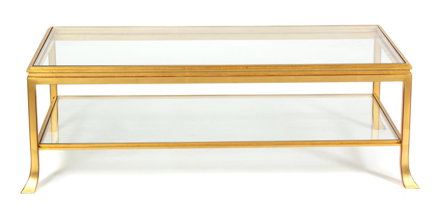 A Contemporary Gilt Metal Coffee Table — 20TH CENTURY