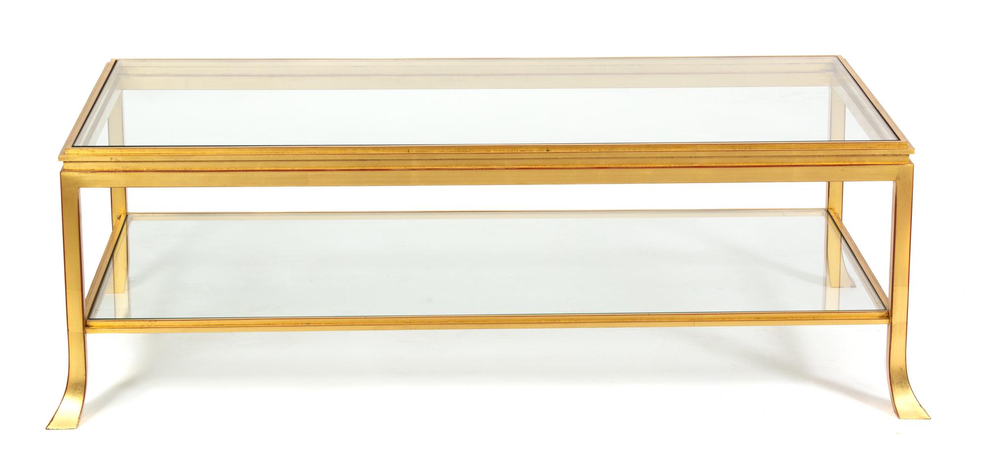 A Contemporary Gilt Metal Coffee Table — 20TH CENTURY