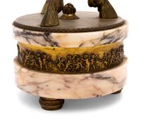 A Pair of Continental Gilt Bronze and Marble Cassolettes