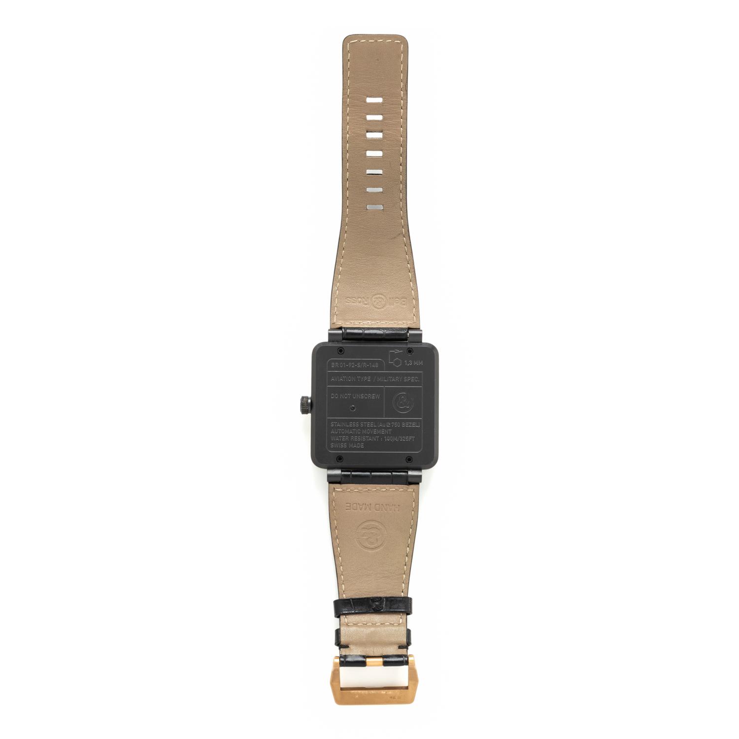 Bell & Ross, Stainless Steel and 18K Rose Gold 'BR01-92' Watch