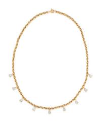 YELLOW GOLD AND DIAMOND FRINGE NECKLACE