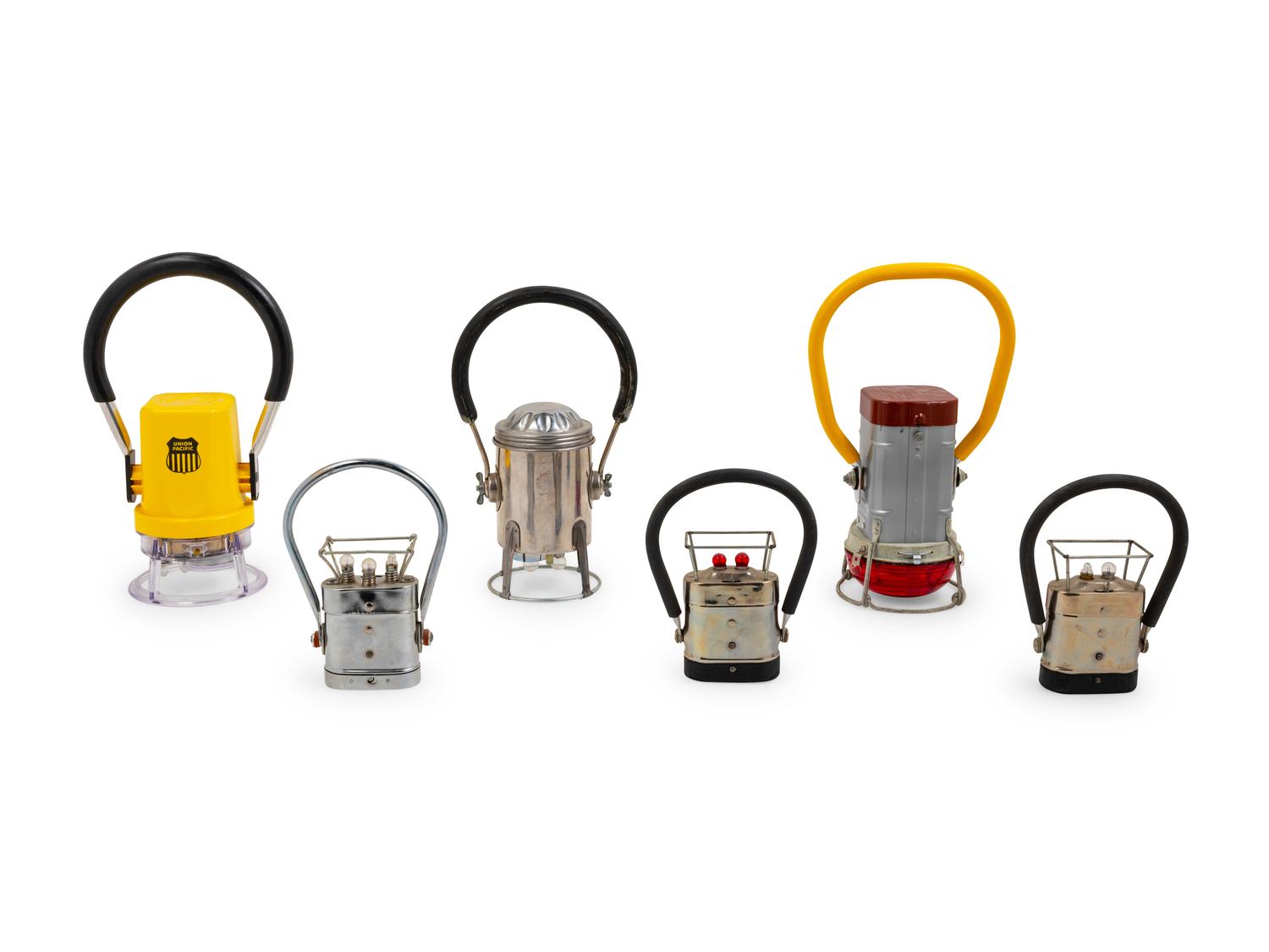 A Collection of Ten Battery Operated Railroad Lanterns