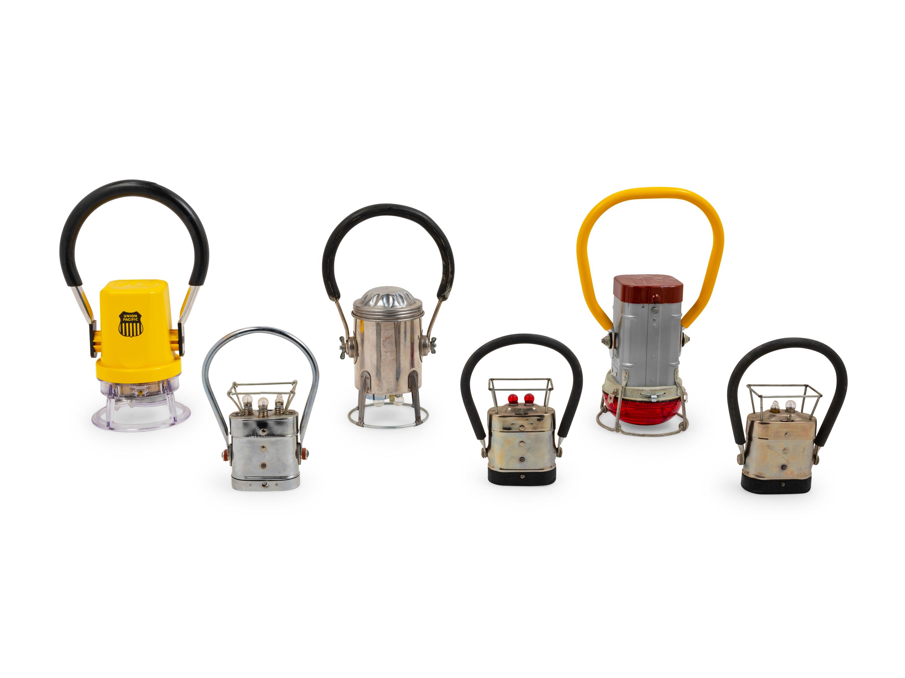 A Collection of Ten Battery Operated Railroad Lanterns