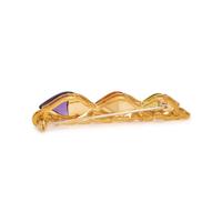 YELLOW GOLD, MULTIGEM AND DIAMOND FISH BROOCH