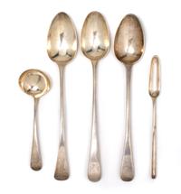 A Collection of English Silver Articles, London, Length of longest 11 1/4 inches.