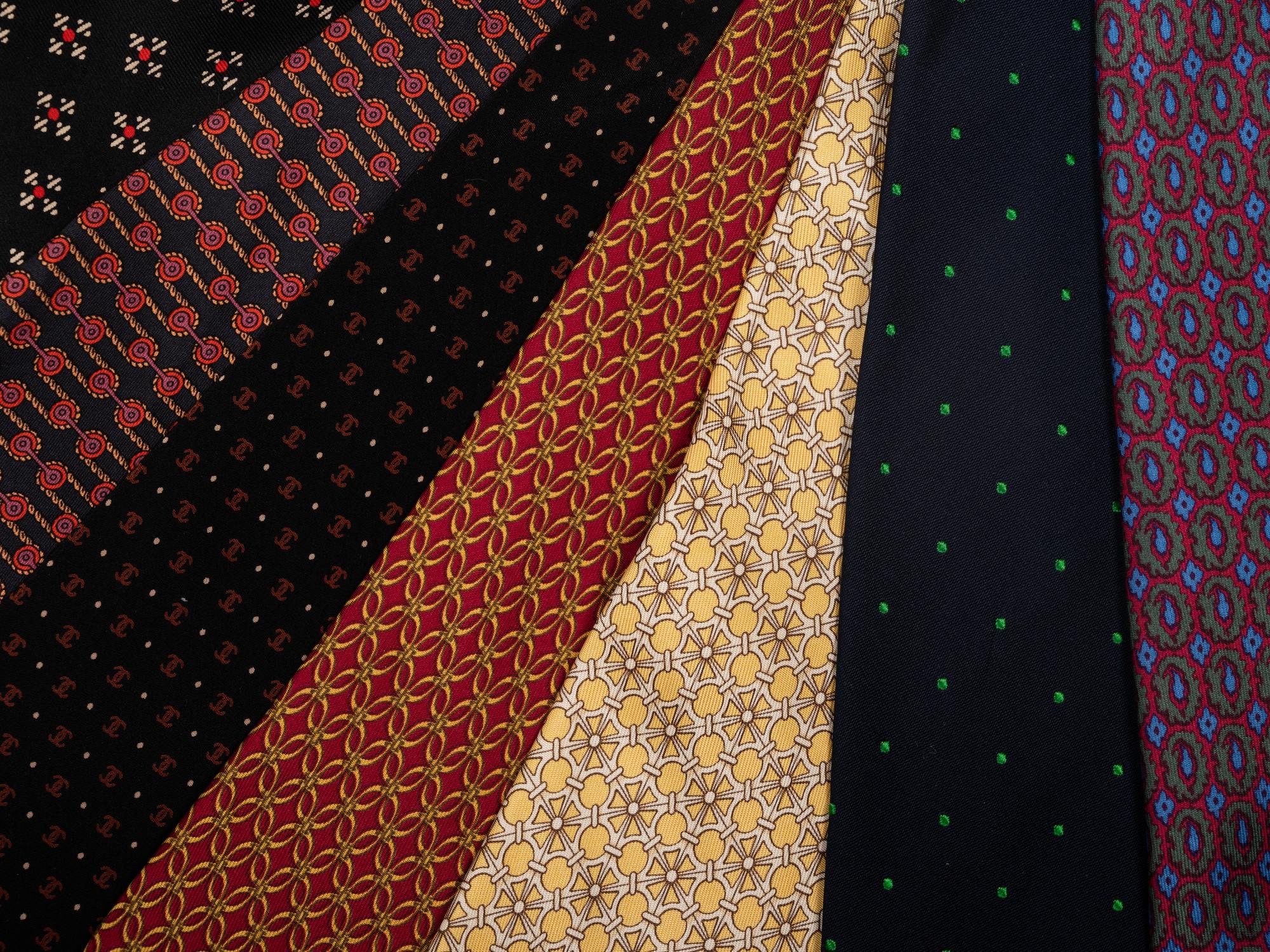 Collection of Twelve Men's Ties: Nine Hermès, Two Dior, and One Chanel, 1980s-2000s