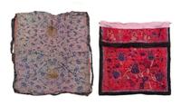 Five Chinese Embroidered Silk Panels
