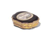 A George III Portrait-Inset Snuff Box