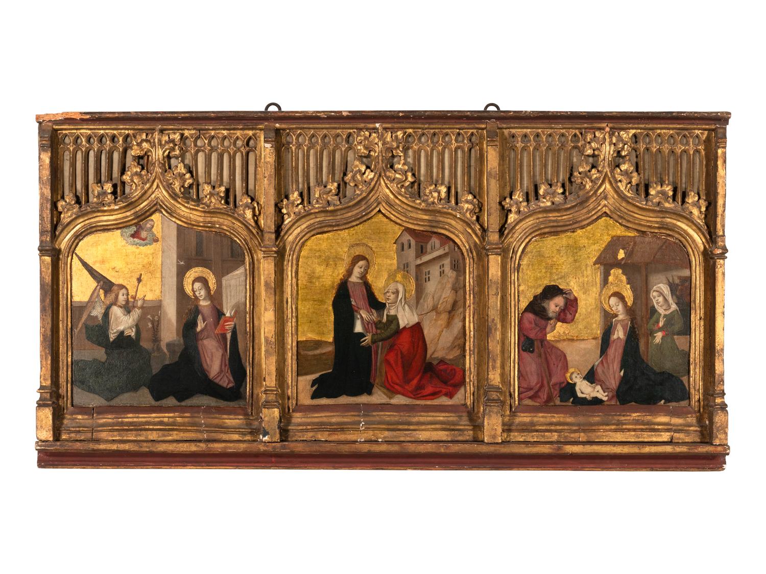 The Annunciation, The Visitation, The Nativity (a tryptich)